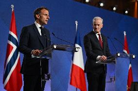 President Macron's Official Visit To Norway - Press Conference