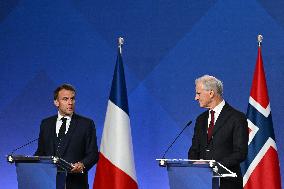 President Macron's Official Visit To Norway - Press Conference