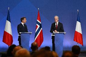 President Macron's Official Visit To Norway - Press Conference