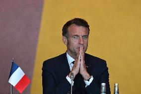 President Macron at The National Museum - Oslo