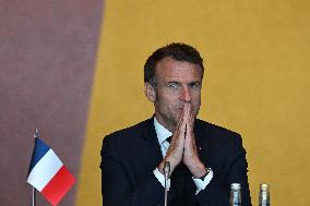 President Macron at The National Museum - Oslo