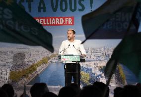 David Belliard First Campaign Meeting For The Municipal Elections - Paris