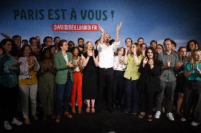 David Belliard First Campaign Meeting For The Municipal Elections - Paris