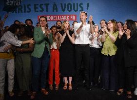 David Belliard First Campaign Meeting For The Municipal Elections - Paris