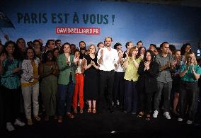 David Belliard First Campaign Meeting For The Municipal Elections - Paris