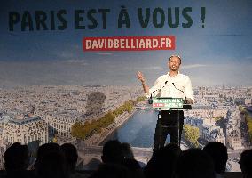 David Belliard First Campaign Meeting For The Municipal Elections - Paris