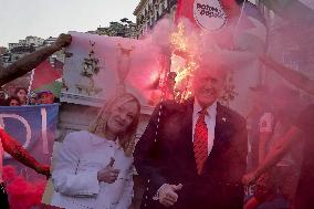 Protest March to the American Consulate - Naples