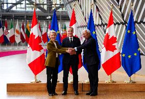 Canada EU Summit in Brussels - Belgium