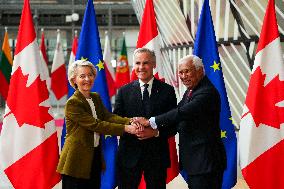 Canada EU Summit in Brussels - Belgium