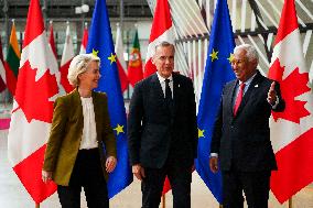 Canada EU Summit in Brussels - Belgium