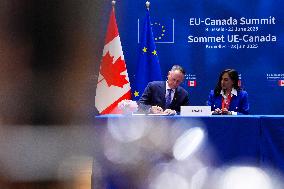 Canada EU Summit in Brussels - Belgium