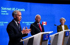 Canada EU Summit in Brussels - Belgium