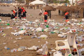Garbage Collection After the Night of San Juan - Spain