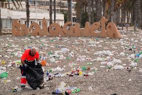 Garbage Collection After the Night of San Juan - Spain