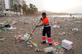 Garbage Collection After the Night of San Juan - Spain
