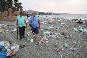 Garbage Collection After the Night of San Juan - Spain