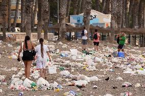 Garbage Collection After the Night of San Juan - Spain