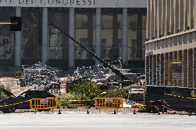 Ridley Scott Films 'The Dog Stars' in Rome - Italy