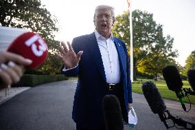 President Donald Trump Departs For NATO Summit - DC