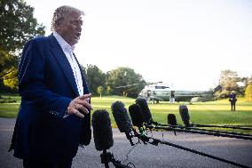 President Donald Trump Departs For NATO Summit - DC