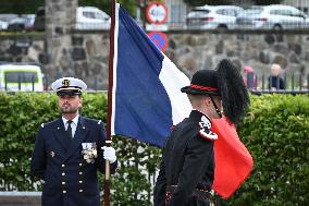 Emmanuel Macron at wreath-laying ceremony in Oslo FA