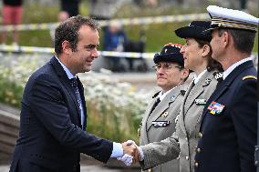 Emmanuel Macron at wreath-laying ceremony in Oslo FA