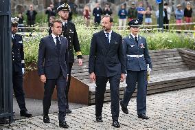 Emmanuel Macron at wreath-laying ceremony in Oslo FA