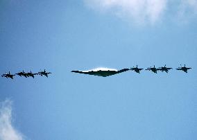 B-2 Stealth Bomber in Formation