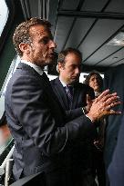 Emmanuel Macron visits the Normandie Frigate in Oslo FA