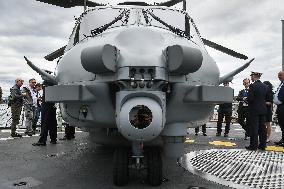 Emmanuel Macron visits the Normandie Frigate in Oslo FA