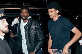 Felix And Oscar Wembanyama At Louis Vuitton After Party - Paris