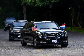NATO Summit - Arrival of Guests for Dinner at Huis ten Bosh Palace, Den Haag, The Netherlands