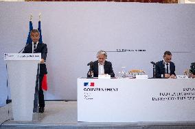 Signing of the agreement between the French government and the Professional Football League (LFP) - Paris AJ