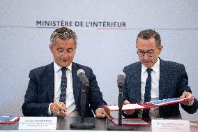 Signing of the agreement between the French government and the Professional Football League (LFP) - Paris AJ