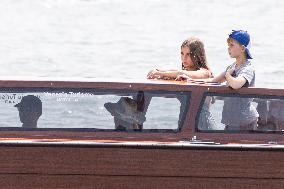 Ivanka Trump And Family Arrive At Their Hotel - Venice