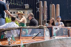 Ivanka Trump And Family Arrive At Their Hotel - Venice