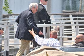 Ted Jorgensen, Jeff Bezos Father At Venice Airport - Italy