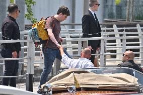 Ted Jorgensen, Jeff Bezos Father At Venice Airport - Italy