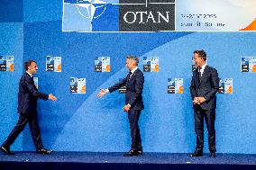 Macron Welcomed at NATO Summit in The Hague - Netherlands