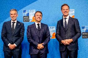 Macron Welcomed at NATO Summit in The Hague - Netherlands