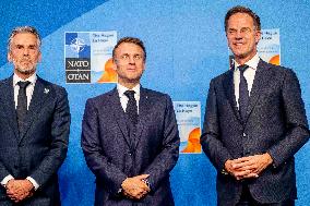 Macron Welcomed at NATO Summit in The Hague - Netherlands