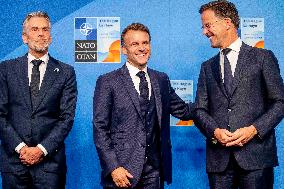 Macron Welcomed at NATO Summit in The Hague - Netherlands