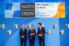 Macron Welcomed at NATO Summit in The Hague - Netherlands