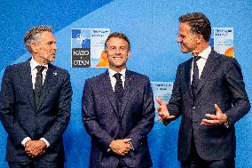 Macron Welcomed at NATO Summit in The Hague - Netherlands