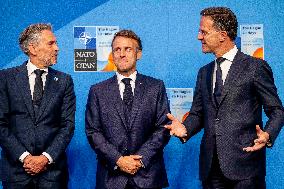 Macron Welcomed at NATO Summit in The Hague - Netherlands
