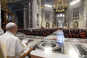 Pope Leo XIV Leads A Meditation For The Jubile of Bishops - Vatican