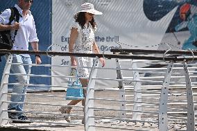 Roberto and Allison Mignone At Venice Airport - Italy
