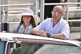 Roberto and Allison Mignone At Venice Airport - Italy