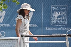 Roberto and Allison Mignone At Venice Airport - Italy