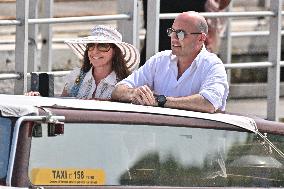 Roberto and Allison Mignone At Venice Airport - Italy